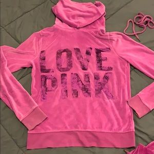 Victoria’s Secret pink velour track suit size: M